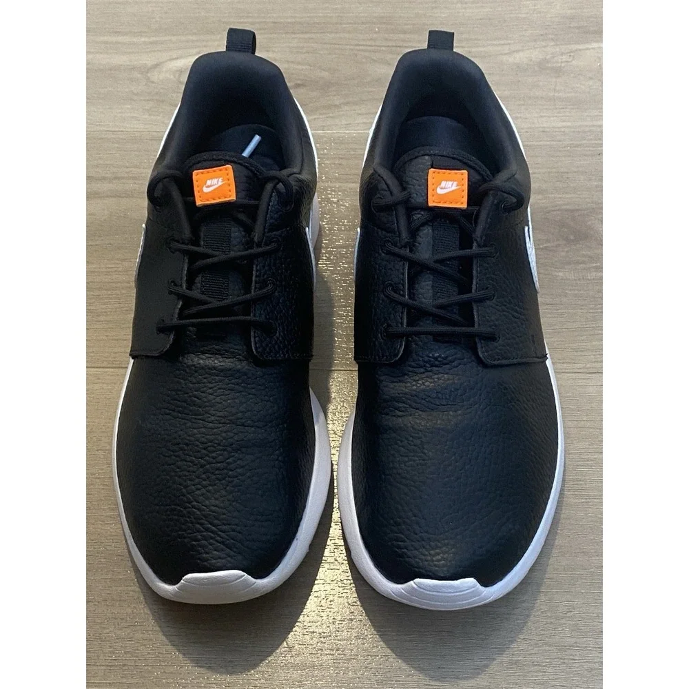 Nike Roshe One Premium Black Total Orange Athletic Shoes Sneakers Women's Size 8